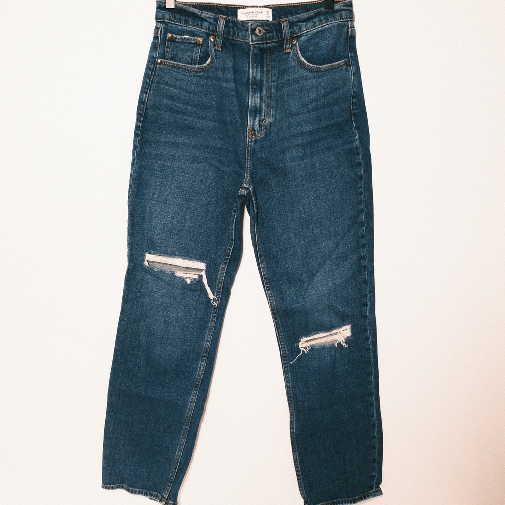 Abercrombie & Fitch Women's Ankle Straight Ultra‎ High Rise Jeans Size 28 | 6L